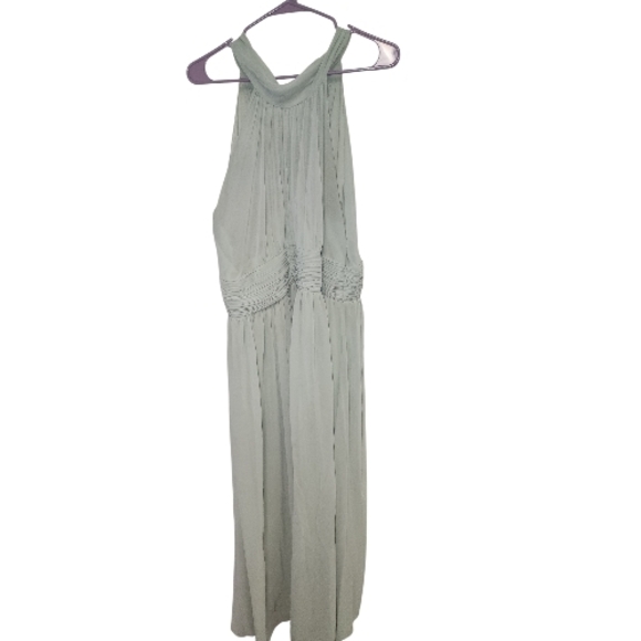 Bill Levkoff Sage Green Halter Maxi Dress - Picture 3 of 4
